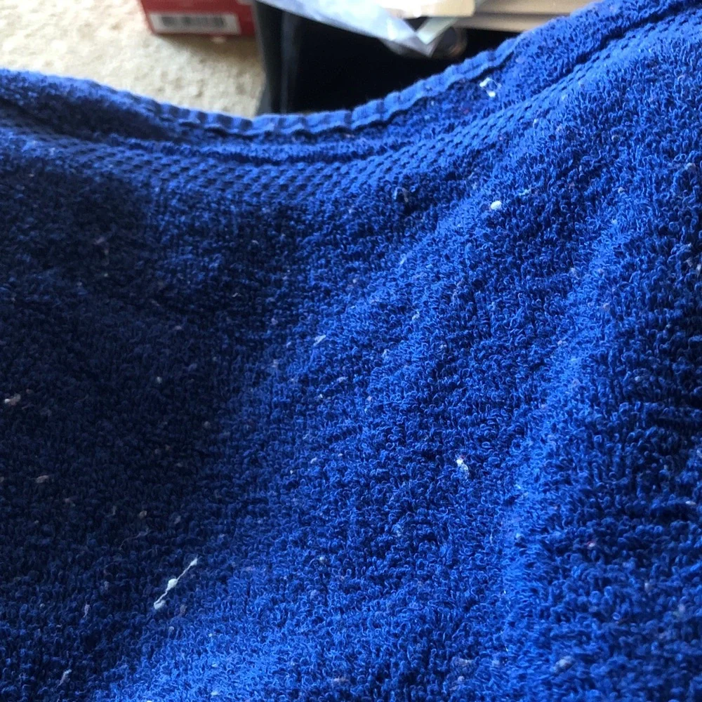 Cozy Navy Blue Terry hand towel Fabric